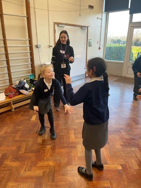 Year 2 working with @Group64 and using drama and dance to 'Spread the Joy'. Their ideas will be used in a future performance! What gives you joy in your life? @q1etrust #drama