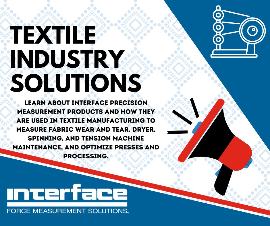 loadcells's tweet image. Interface load cells &amp;amp; instrumentation are used in several machines at various stages of #TextileProduction. From maintaining consistent tension in yarn to weighing fabric rolls &amp;amp; yarn packages, #ForceMeasurement solutions are essential. bit.ly/3HDKq8m