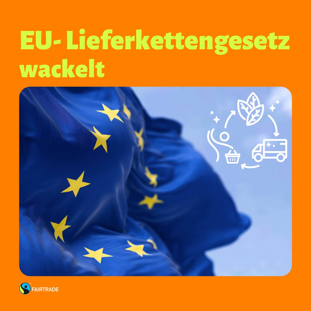 🇪🇺 Bislang keine Einigung: EU-Lieferkettengesetz wackelt

🌍 Die Novelle, die Menschenrechte und Umwelt gleichermaßen schützen sollte, galt bis vor kurzem als beschlossene Sache, droht nun aber doch noch zu scheitern. 

fairtrade.at/lieferkettenge… 
#lieferkettengesetz