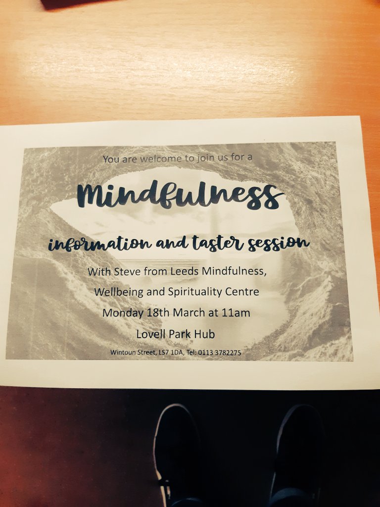 Lovell Park Hub Day Opps is having a Mindfulness event. See poster below. @LCCDayOps_MH_