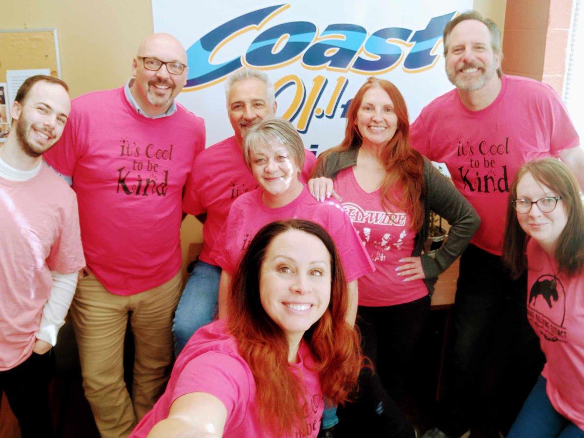 Happy Pink Shirt Day from your besties at 📷 Classic Hits Coast 101.1 It's cool to be kind so let's share the love and stand up against bullying! Share your pink shirt pics #PinkShirtDay2024 #pinkshirtday #pinkshirt #nobullying