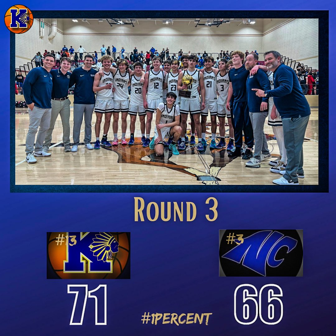 BIG TIME game,BIG TIME crowd!! Tough and Relentless TEAM effort! @stevenram2025 led the way with a loud 30&10 @quinnestep5 12 @rhett_schank 10. HUGE plays by @Alexpeterson0 & @Lukefabian161 Regional Semi Fri 6 pm vs Lewisville at Wilkerson Greines #1percent