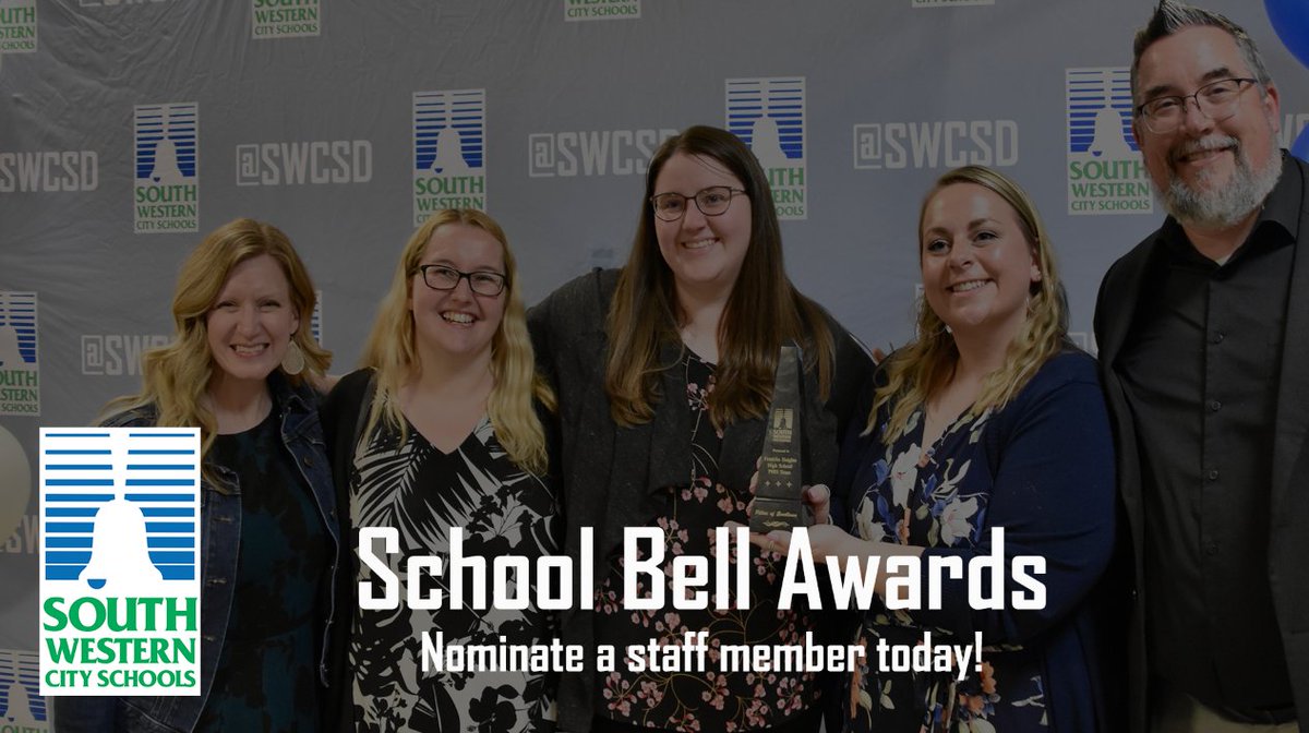 Nominate a SWCSD staff member today for our annual School Bell Awards! Annually, we canvas our families, students, and community members for staff nominations and stories about a SWCSD team member who went above and beyond this school year. Awardees will be recognized in April…