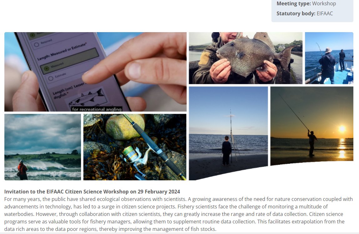 Citizen Science use in inland fisheries management – Virtual workshop on 29 February . Please register to join this free seminar. fao.org/fishery/en/mee…