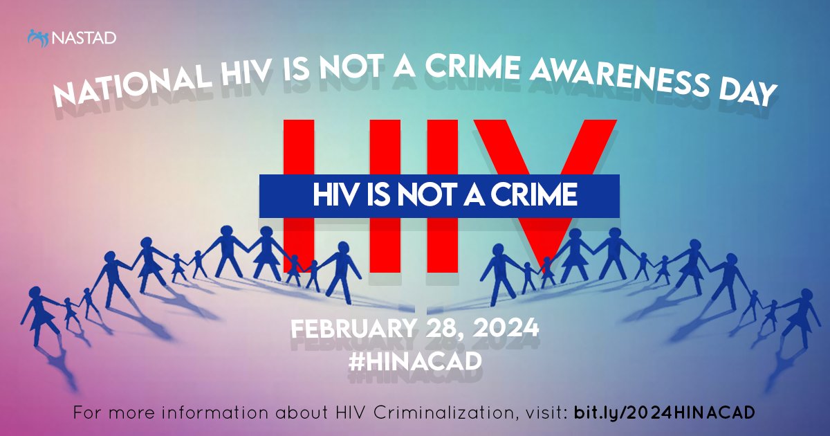 Today is #HIVIsNotACrime Awareness Day. 🚫🩸 HIV criminalization laws exist in more than 30 states and are outdated, unjust, and rooted in stigma. 💢 Follow the hashtag and use these resources to learn about criminalization in our public health landscape: bit.ly/4bMNEo9