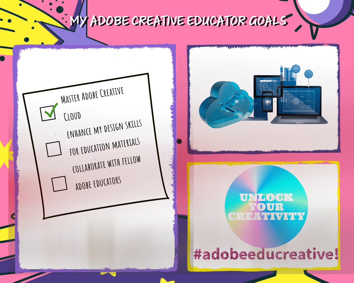 Excited to dive into Adobe Creative Educator! Hoping to master advanced design techniques, explore new edTech tools, and connect with fellow Adobe Educators. #adobeeducreative! 🎨 ✨🎓