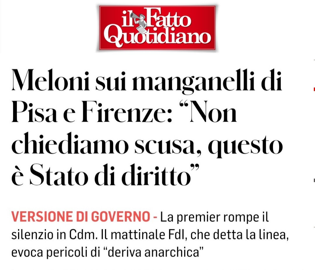 Così nacque il #fascismo negli anni venti, lo #StatoDiDiritto fondato sui #manganelli...fregandosene altamente del monito del @Quirinale... d'altronde da una ignorante funzionale cosa ci si poteva aspettare? #OraeSempreResistenza ✊✊✊✊✊✊✊✊✊