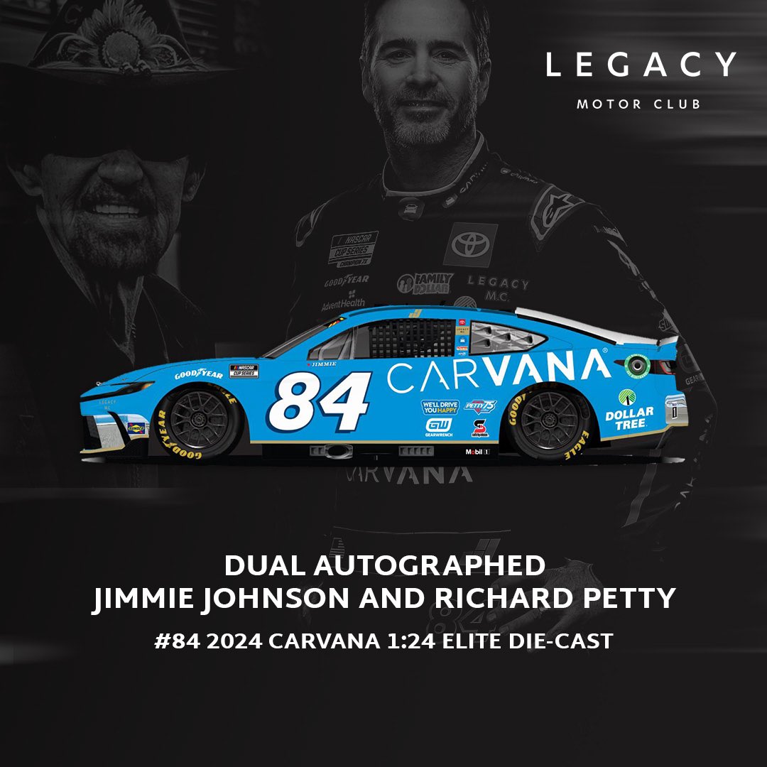 Pre-orders are now open for our exclusive Petty Blue No. 84 Carvana Toyota Camry XSE die-casts. Autographed by me and @therichardpetty, these die-casts are limited edition. Don’t miss out: bit.ly/JJRPDieCast