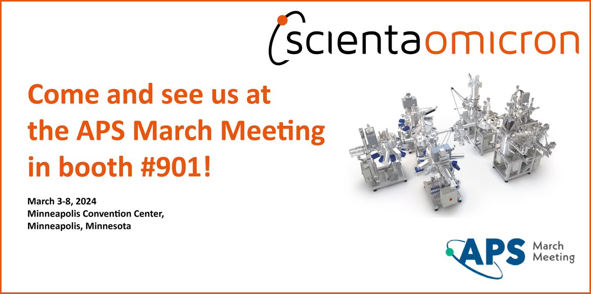 Explore the future of surface science with us at APS 2024! Join us at the @APSphysics March Meeting 2024 in Minneapolis, USA, March 3th-8th. Explore the world of scientific possibilities at booth #901. We would be delighted to discuss your research endeavors!