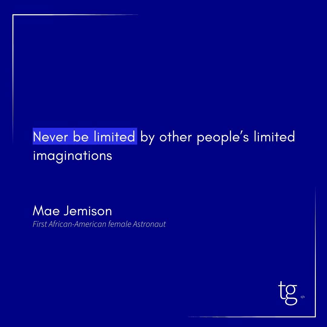 Some amazing #WednesdayWisdom from African-American astronaut #MaeJemison 🚀 
.
#InspirationalQuote #Motivation #BlackLeaders