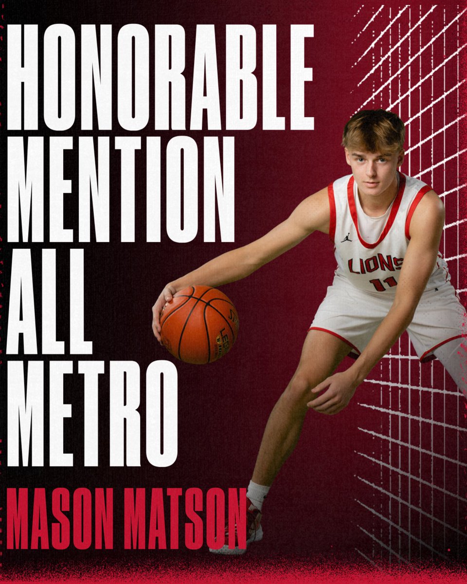 Congratulations to <a href="/mason_matson11/">Mason Matson</a> on being named Honorable Mention All Metro!