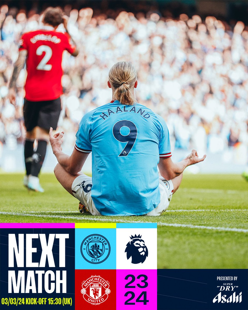 ManCity's tweet photo. T-minus 4️⃣ days. 

🤝 #AsahiSuperDry https://t.co/yptC4t7Rck