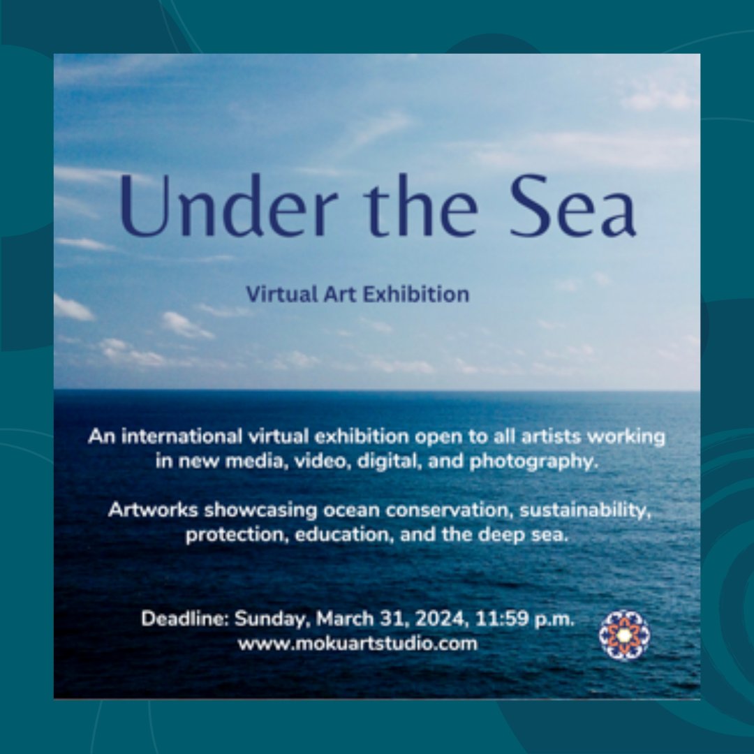 #OceanDecade Activity

🌊Calling all artists!

The upcoming online exhibition Under the Sea is looking for works by artists that exemplify the themes of ocean conservation, ocean education, the deep sea, and more.

🔗 More info: ow.ly/Ntjm50QImXk
🗓️ Apply by 31 March 2024