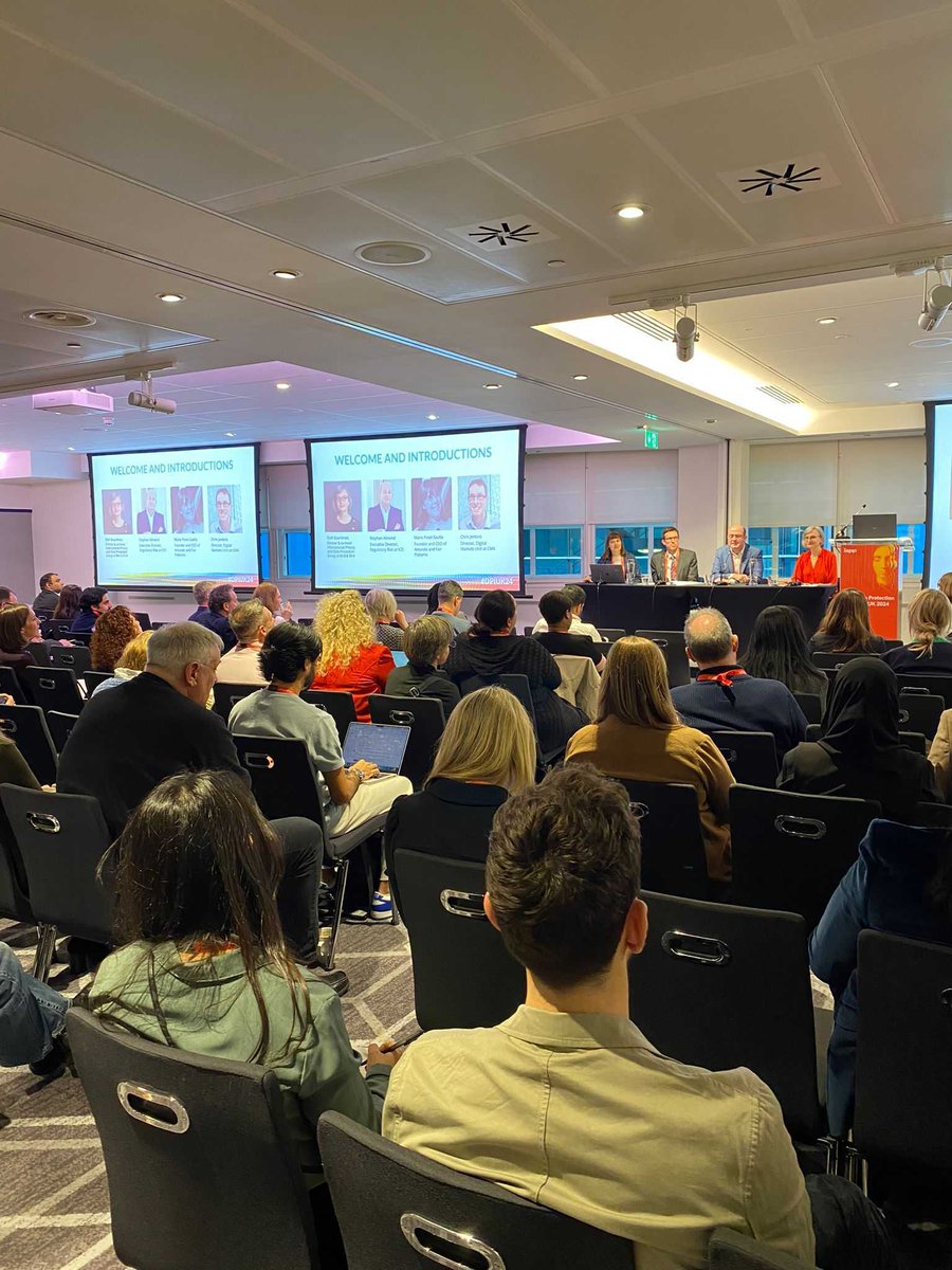 the_iapp's tweet photo. .@SAlmondICO (@ICOnews), Ruth Boardman (@twobirdsprivacy), Chris Jenkins (@CMAgovUK) and @MariePotelSavil (Amurabi) talk about the ICO’s guidance and enforcement priorities on dark patterns during “No Sludge Here: Avoiding Deceptive Design Practices” here at #DPI24. https://t.co/VzwrG1sjab