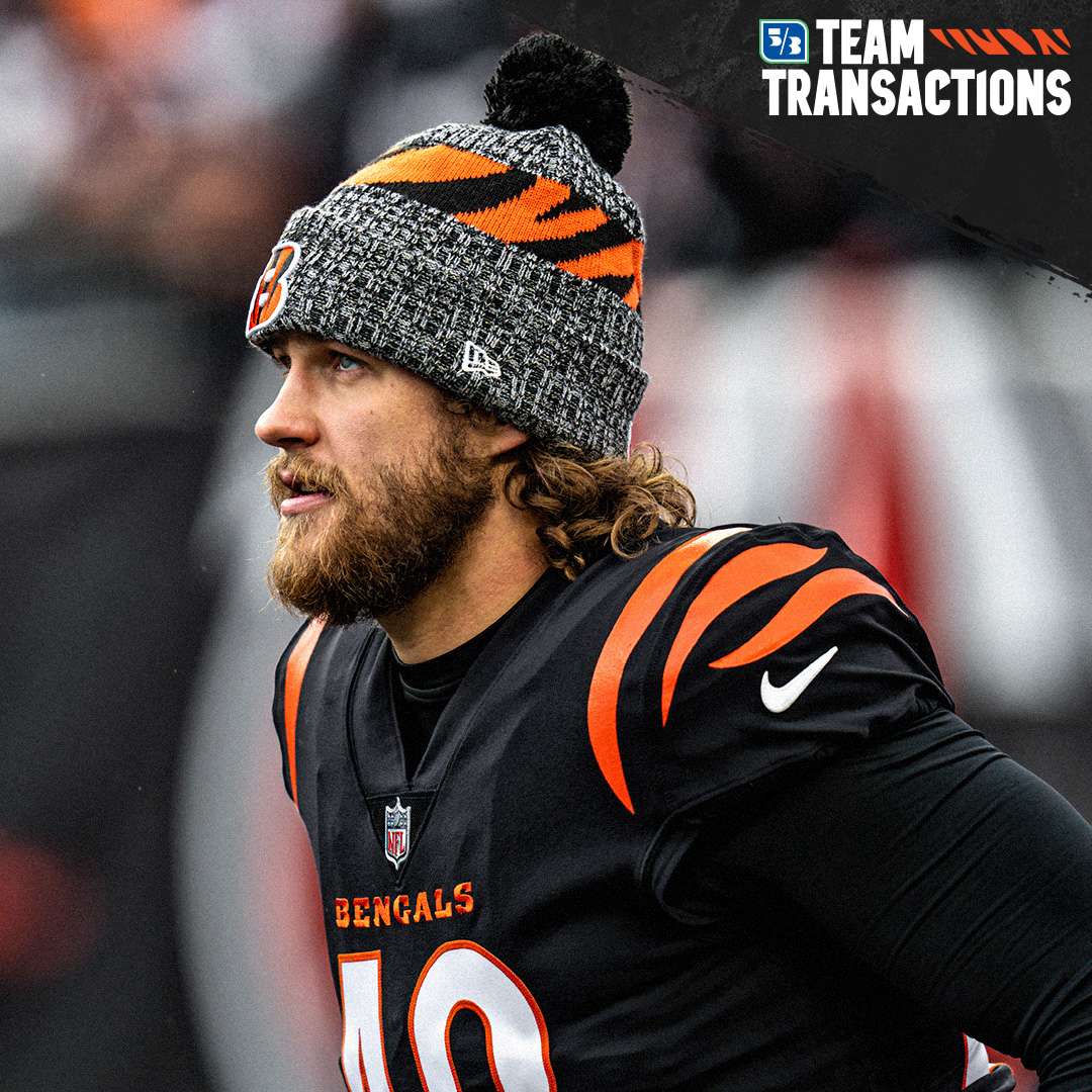 Bengals's tweet photo. We have tendered exclusive rights for LS Cal Adomitis and QB Jake Browning 

➡️ https://t.co/4RdqChLHgv https://t.co/XuzYSZDBoq