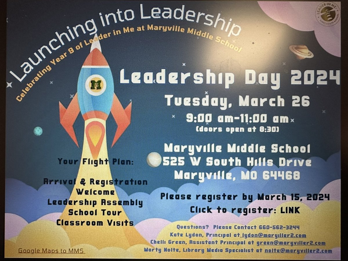 Counseling_MMS's tweet image. Launching into Leadership-Come join us for our 9th annual MMS Leadership Day on Tuesday, March 26! Register by 3.15! #LIM #spoofhoundpride