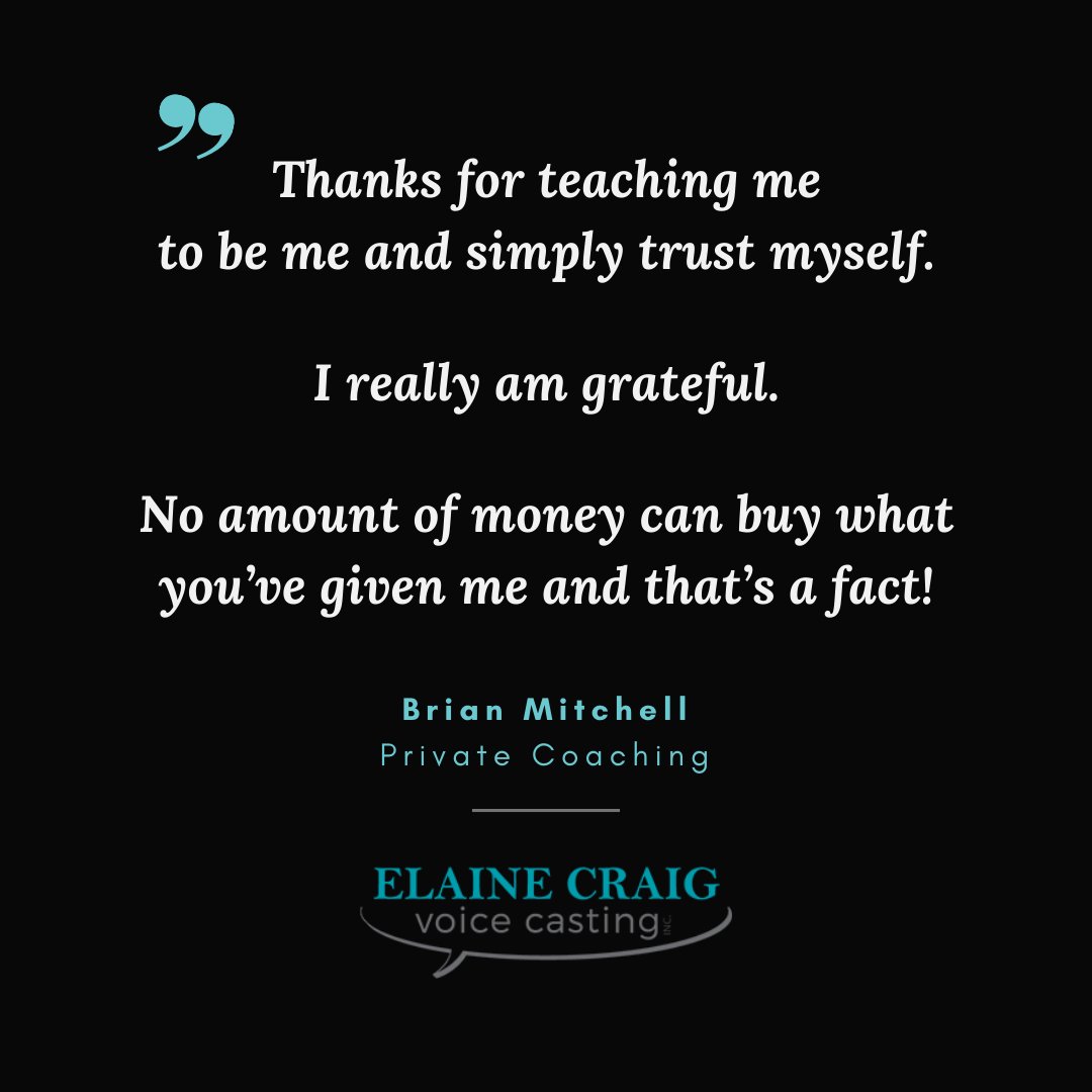 ElaineCraigVC's tweet photo. Need help improving your voiceover auditions?

Email coaching@elainecraig.com for details on private coaching with Elaine.

#voiceover #voiceacting #voiceactor #voiceactress #voiceovercoach #voauditions #audition #commercialvoiceover #ECVC https://t.co/2dR24VTHQj