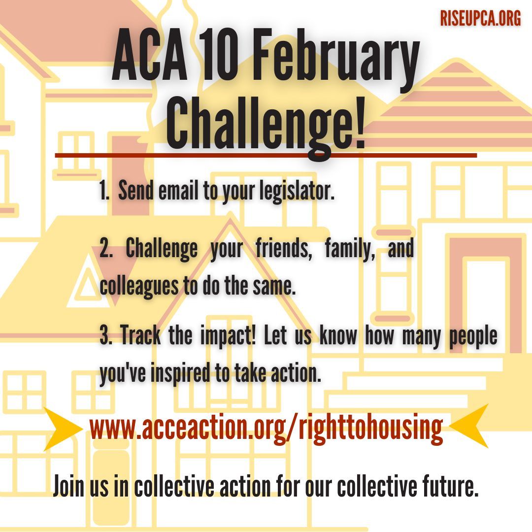 ‼️Join the Advocacy Email Challenge for #ACA10 ‼️
Housing is a human right, join us in holding the government accountable for our basic needs and protection.