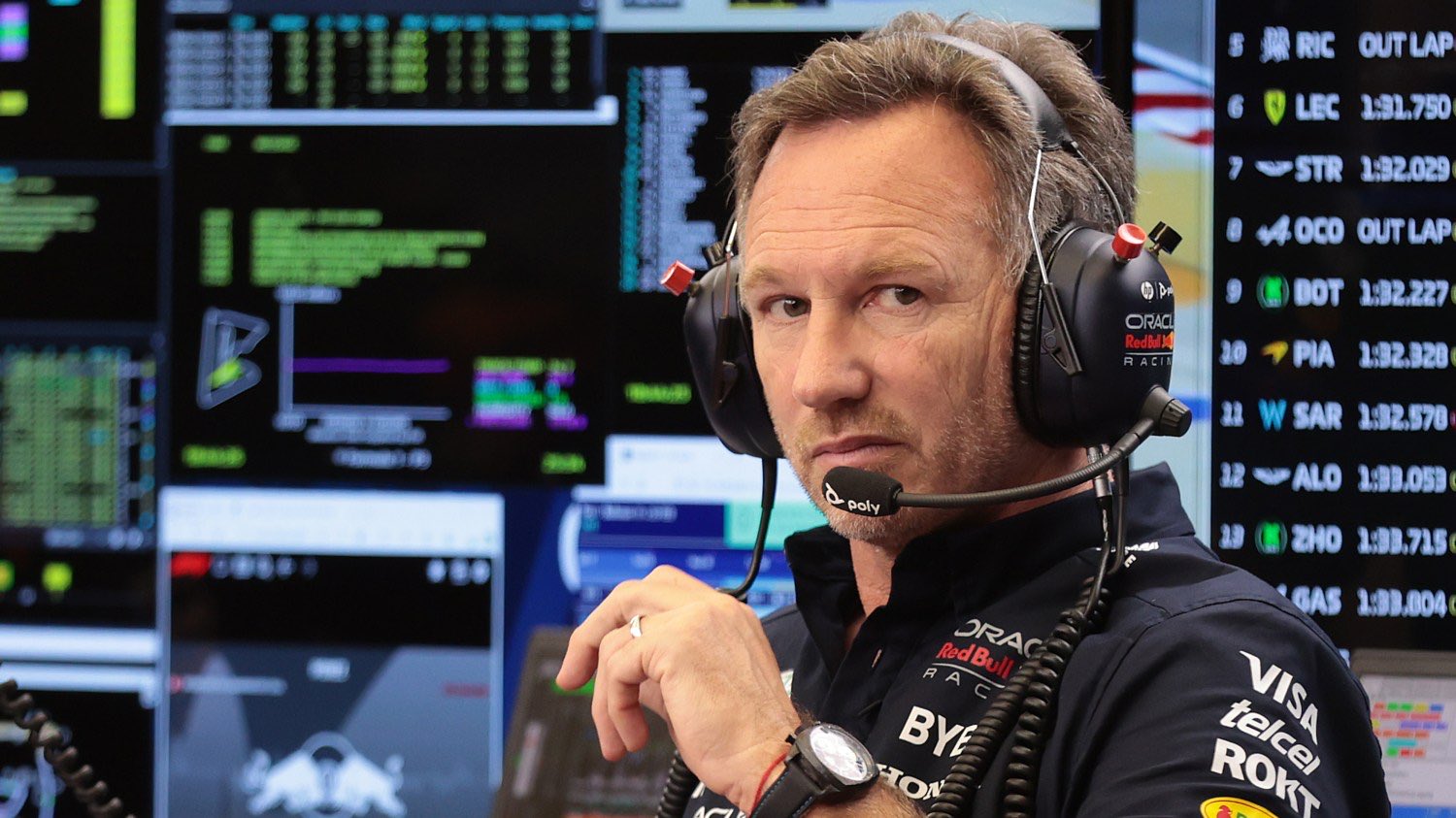 Christian Horner en el garaje de Red Bull. Fuente: Oracle Red Bull Racing