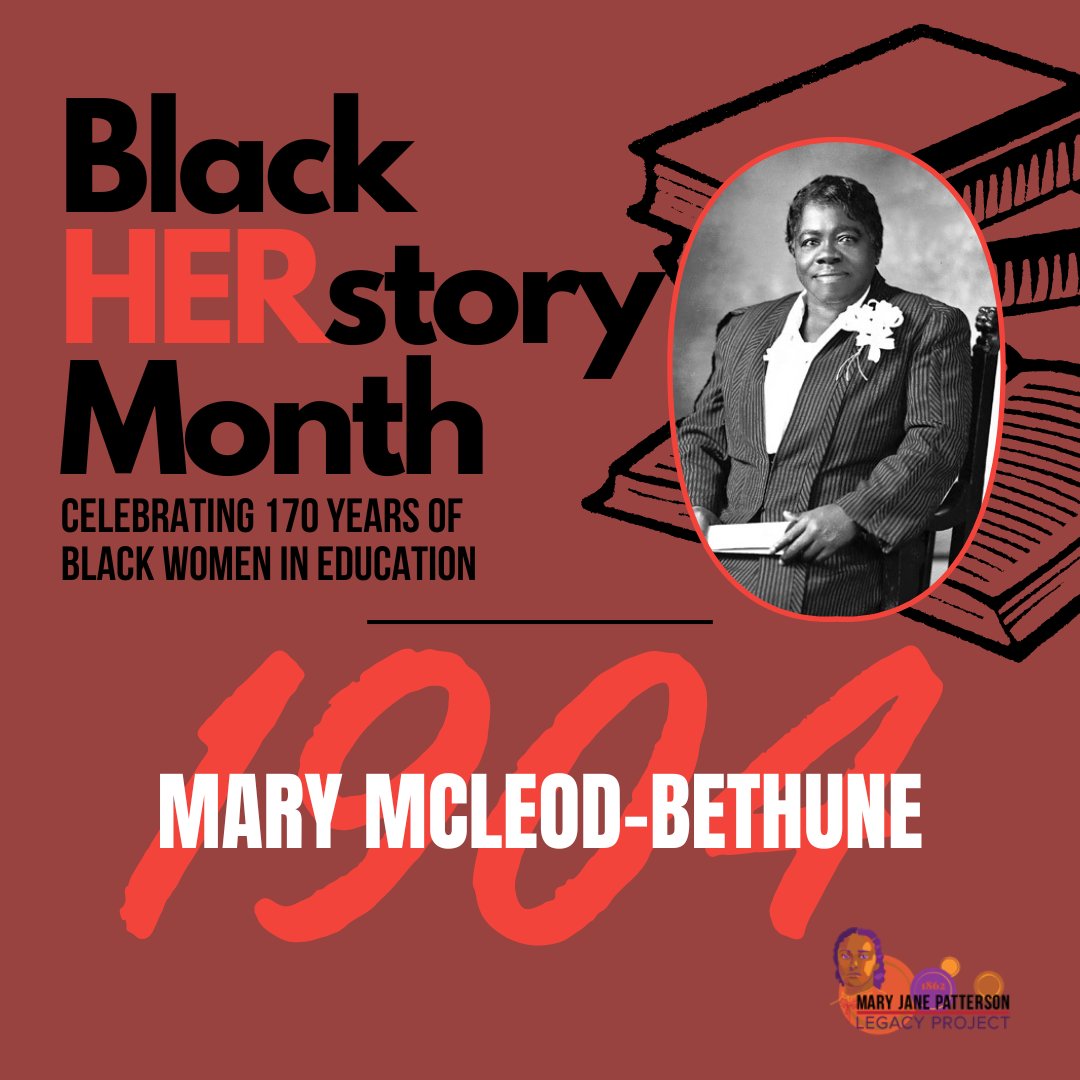 MJLP1862's tweet photo. 1904 - Mary McLeod-Bethune set the standards for Black college education when founding the Daytona Education and Industrial Institute in Daytona Beach, Florida. Bethune became an educator and social activist after graduating in 1894 from the Scotia Seminary in North Carolina. https://t.co/dTvyz0OgOw