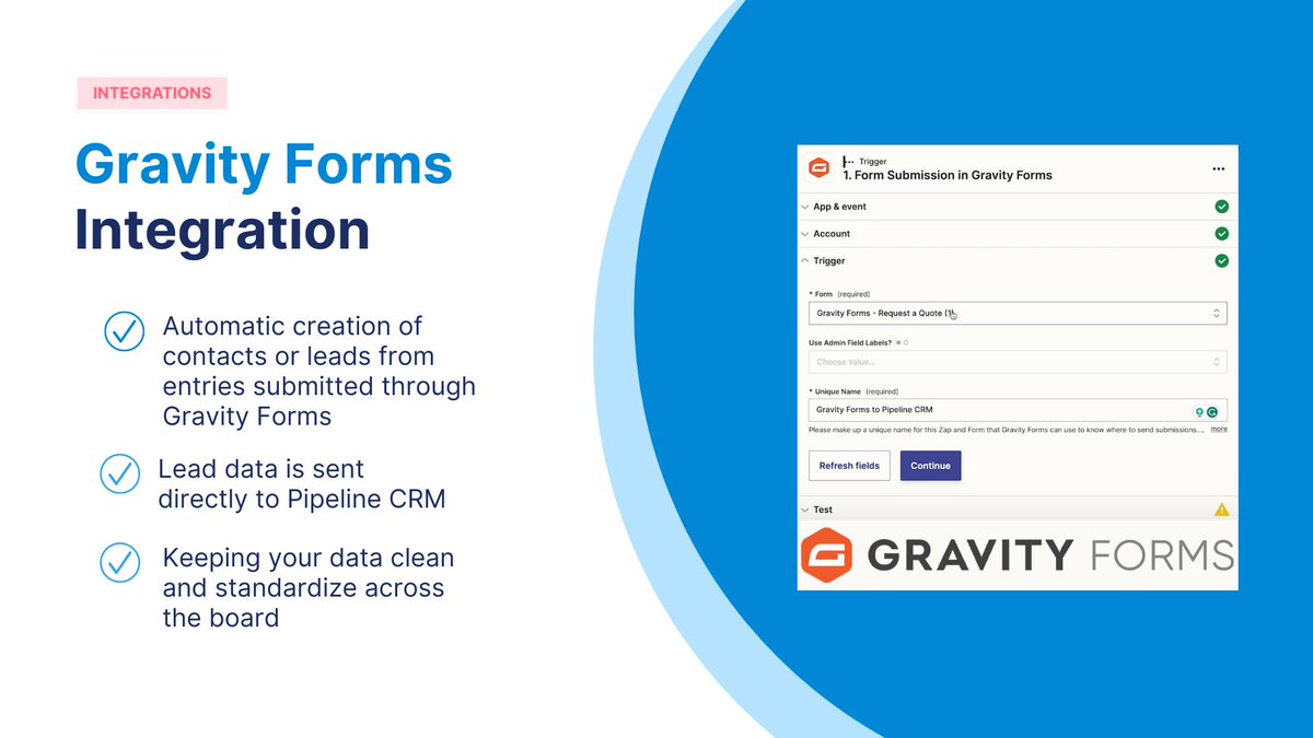 PipelineDeals's tweet image. Ditch the manual work of transferring data with #GravityForms and #PipelineCRM integration!🤩

Whenever form entries (contacts or leads) are submitted through Gravity Forms, they will pop up automatically in Pipeline CRM.

➡️Here’s the integration guide: snip.ly/herggy