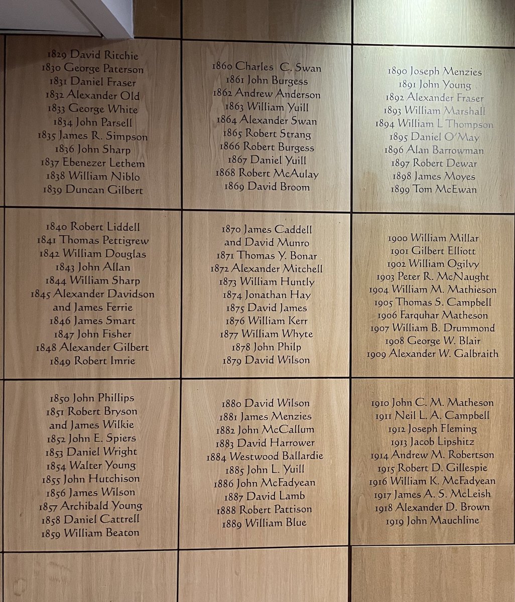 For #ScottishArchivesDay the next theme is #Challenges We recently started a project looking into the lives of our Dux winners- quite a challenge as the names on our board date back to 1829! We are looking for relatives of these former pupils so if you have any info get in touch!