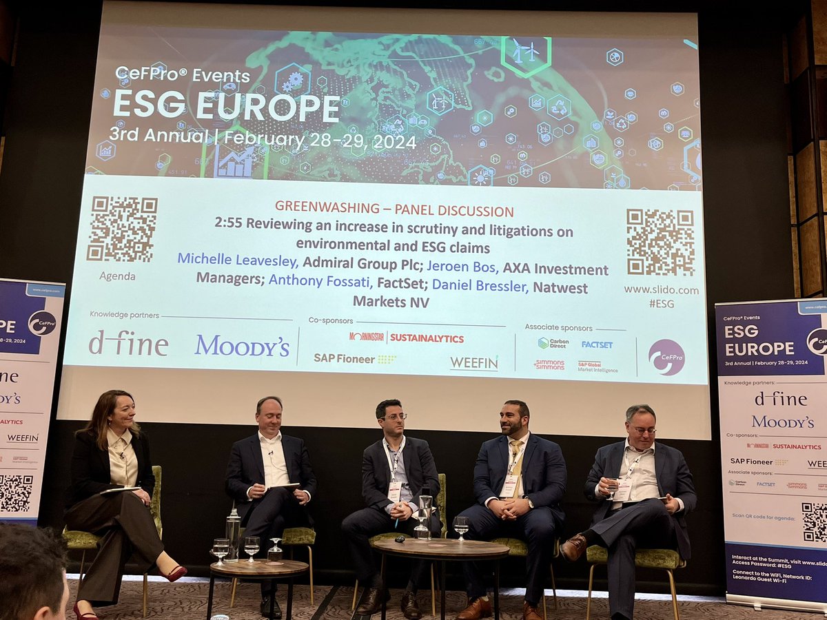 Time to learn and get inspired! Enjoying a great variety of presentations and panel discussions about ESG development in Europe🌱. #esgeurope #ESG  #Sustainability