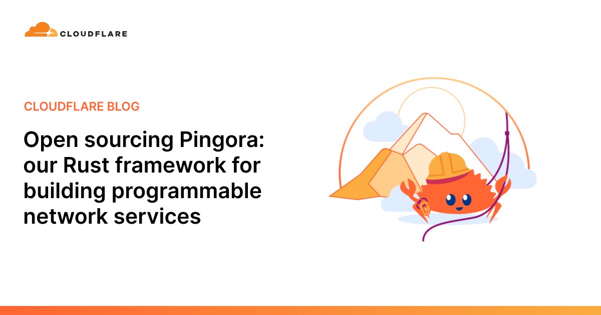 Pingora, our framework for building programmable and memory-safe network services, is now open source. cfl.re/42UtNzk