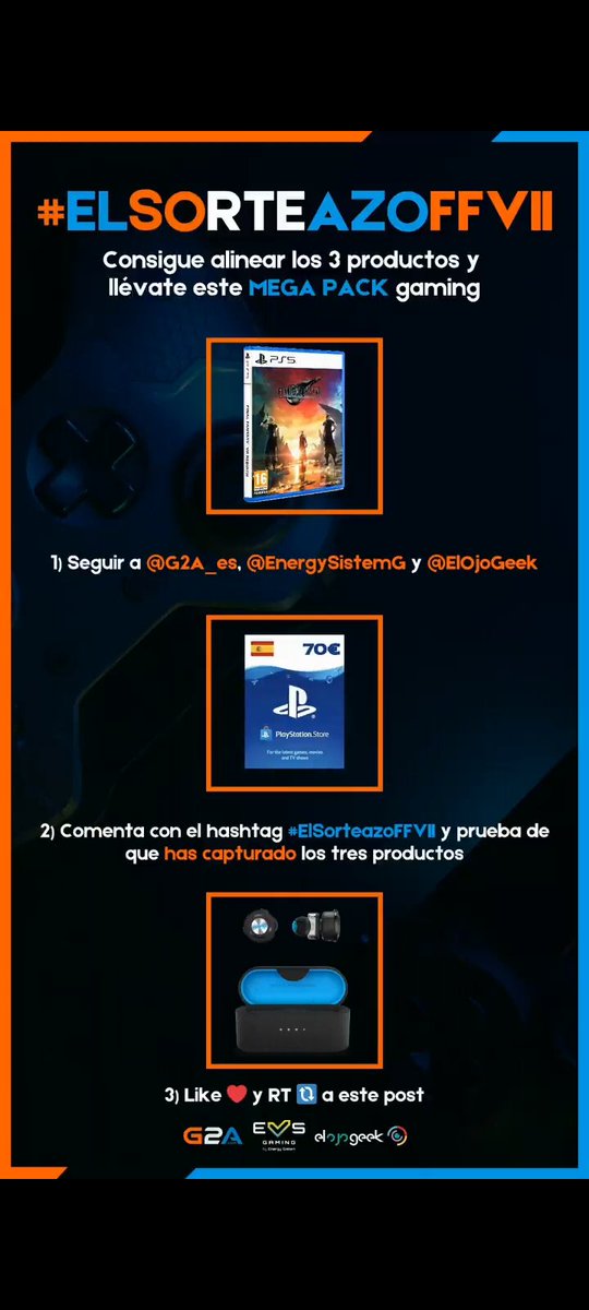Alucard1973's tweet photo. @G2A_ES @EnergySistemG @ElOjoGeek #ElSorteazoFFVII a por todas!!
@shini2clown @NoticieroLalo 🤘🏻 https://t.co/GPxdae0kyS
