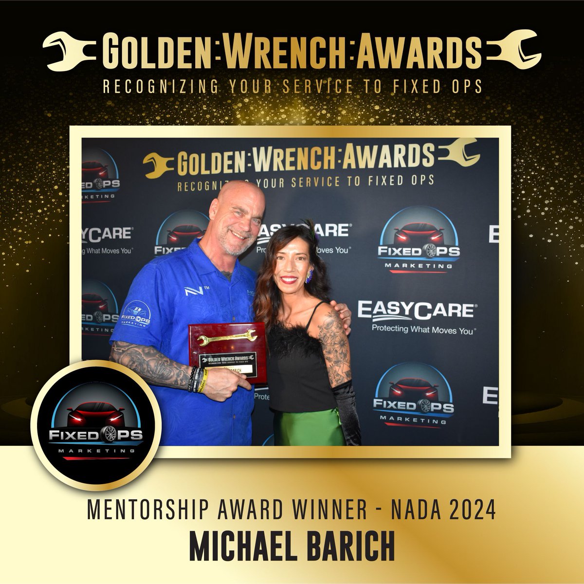 We want to recognize Michael Barich for his mentorship and commitment to automotive. Automotive wouldn't be the same without you, Mike.

#goldenwrenchawards
#2024

thegoldenwrenchaward.com 

*special shoutout to our very own Leann in this photo!