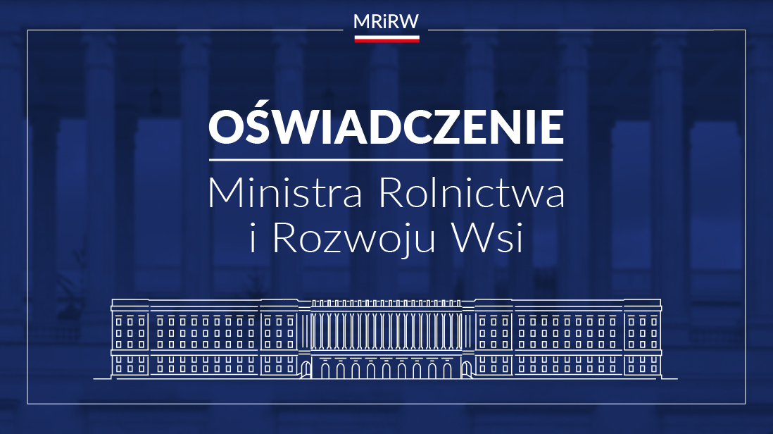 📢 Oświadczenie Ministra Rolnictwa i Rozwoju Wsi @CzSiekierski w sprawie wczorajszej interwencji poselskiej w budynku #MRiRW, w której uczestniczyli posłowie @pisorgpl: Pan @mblaszczak, Pan @waldemar_buda oraz Pan @paweljablonski_. Szczegóły ➡️ bit.ly/48y3wI8