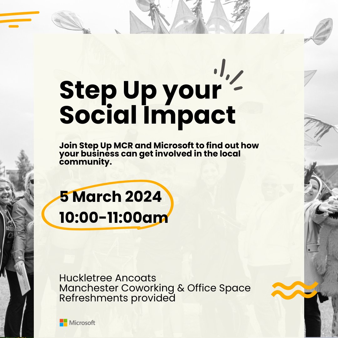 Join us on Tuesday 5th March to find out how you can Step Up your Social Impact! Register your interest here: bit.ly/3UWiBA0