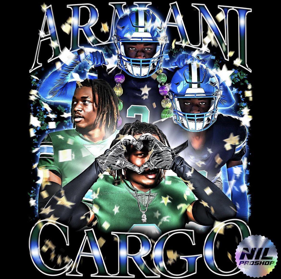 #NewWave Armani Cargo (@ArmaniCargo) Position: CB Class: FR Height: 5’11” Weight: 175 Hometown: Marrero, LA HS: John Ehret HS Recruiting: -3⭐️88/100 -#18 player in LA -Offers from Texas Tech, Memphis, Marshall and more -100m(10.45) and 200m(20.89) Track State champion in ‘23