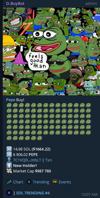 pepetobillions's tweet photo. DONT FADE $PEPE  - $1.2M 

HIT 1M TWICE!  
GOING TO 1B  🚀🐸

Telegram: https://t.co/YDmrpqpdSs https://t.co/2RCt7eIfuA