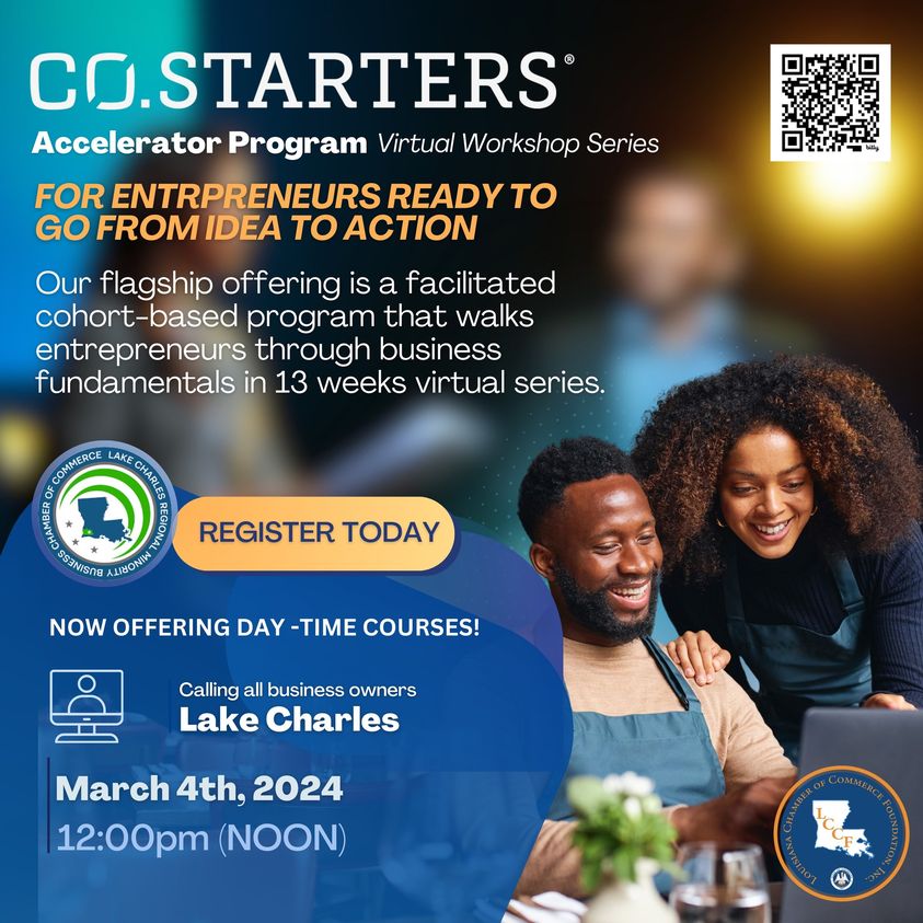 KYKZ_96's tweet image. KYKZ Community Reminder!
Entrepreneurs in Lake Charles, join the Louisiana Chamber of Commerce Foundation&apos;s 13-week program!🚀🤝 #businessfundamentals #cohortlife