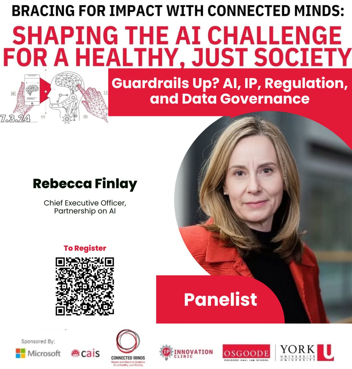 🌟Spotlight on Rebecca Finlay who will be a panelist at the upcoming Bracing for Impact with Connected Minds Conference on March 7th at OneEleven in Toronto!🌟
Register here: eventbrite.ca/e/817135954637…
View the full agenda here: yorku.ca/research/cais/…