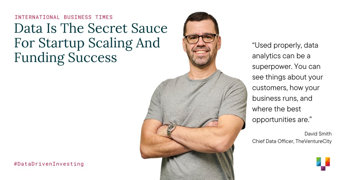 TheVentureCity (@theventurecity) on Twitter photo How can data be a superpower for startups, even at an early stage?
<a href="/dksmith01/">David Smith</a>, our Chief Data Officer (yup, we have one of those 🤯) goes deeeeeep into data for both scaling and fundraising in this International Business Times article.
👉bit.ly/42TFxC2 How can data be a superpower for startups, even at an early stage?
<a href="/dksmith01/">David Smith</a>, our Chief Data Officer (yup, we have one of those 🤯) goes deeeeeep into data for both scaling and fundraising in this International Business Times article.
👉bit.ly/42TFxC2