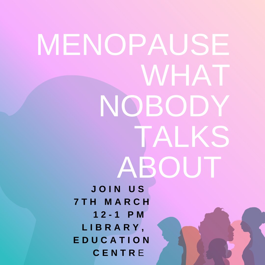 BHNFT Library (@bhnftlibrary) on Twitter photo Next Thursday 7th March Sue Copeland, the Trust's own Health & Wellbeing Coordinator will be talking about her book Menopause What Nobody Talks About, answering questions & highlighting support available at the Trust. DM us/ email barnsleylibrary@nhs.net to book a place Next Thursday 7th March Sue Copeland, the Trust's own Health & Wellbeing Coordinator will be talking about her book Menopause What Nobody Talks About, answering questions & highlighting support available at the Trust. DM us/ email barnsleylibrary@nhs.net to book a place