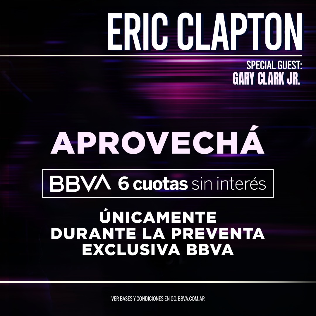 moveconcertsarg's tweet photo. 🎸  ¡Estos son los precios y ubicaciones para el show de Eric Clapton junto a Gary Clark Jr. en Argentina! 

📆 20 de septiembre. Estadio Vélez Sarsfield
🎫 Preventa para clientes @bbva_argentina a partir del lunes 4 de marzo a las 12hs por @livepassarg. https://t.co/Ug3XuvLhXB