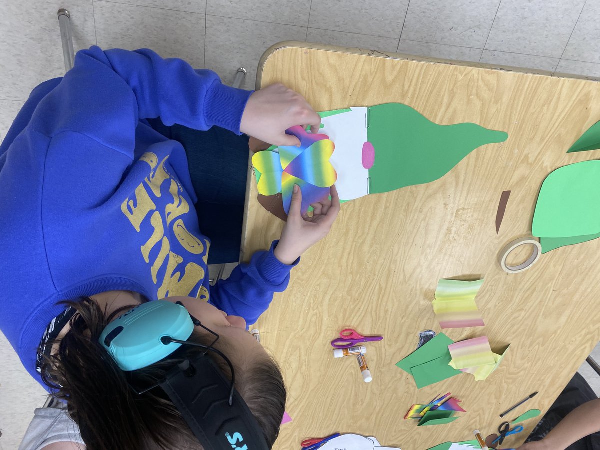 Partners in Art making good luck GNOMES. Check them out in the cafeteria windows! <a href="/EFEAteaches/">EFEA</a> <a href="/EFWarriors/">Elizabeth Forward HS</a> #stpattysday #Gnome #art #create #craft