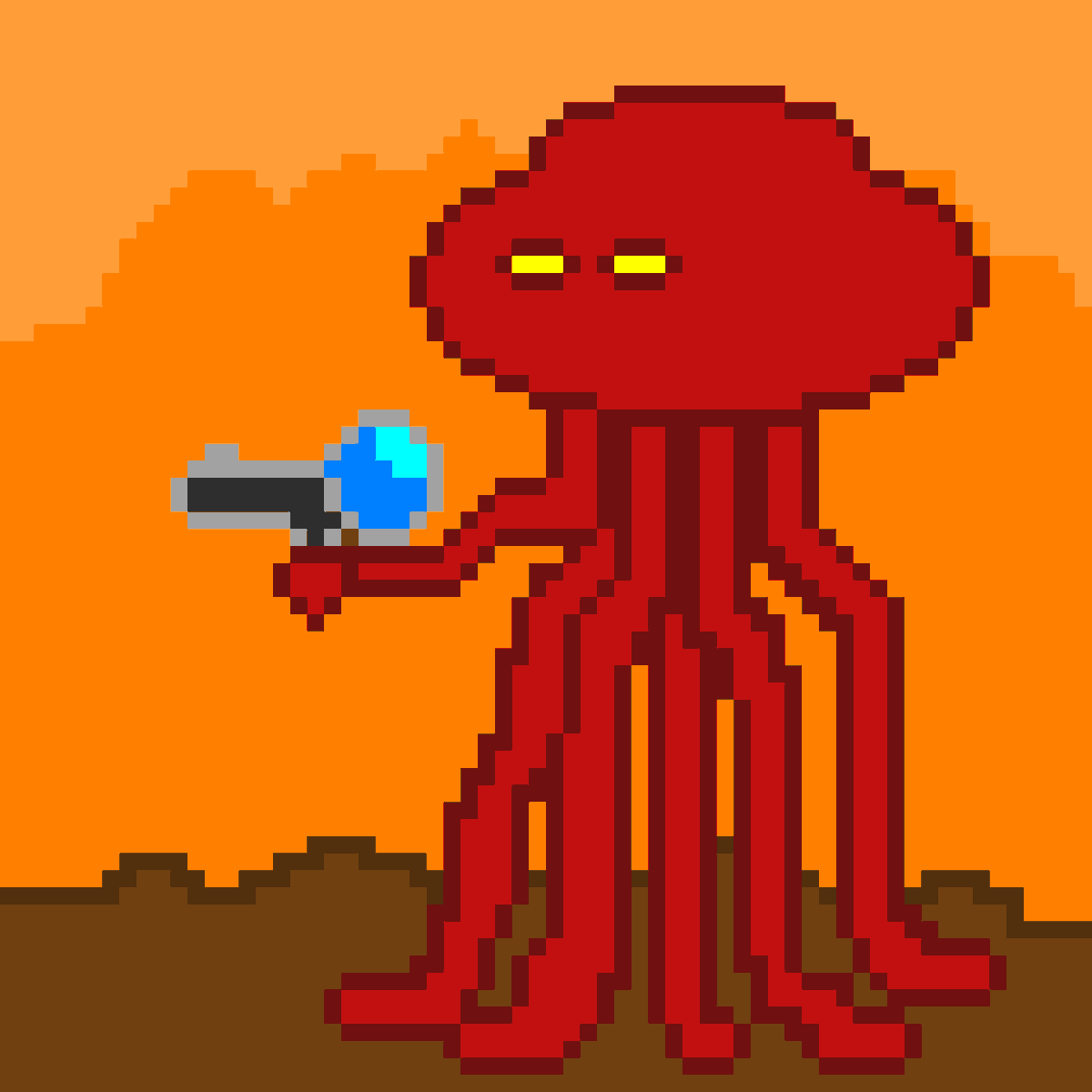 SuperUltraPixel's tweet photo. Little pixel alien #Pixel #pixelart #pixelalien #alien #UFO https://t.co/w3XQjQvF5V