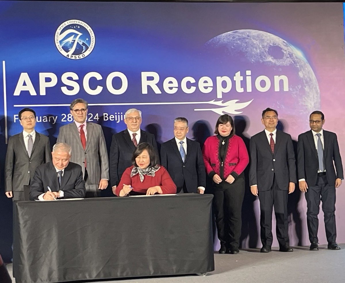 Privileged to speak today at Asia Pacific Space Cooperation Organization (APSCO) in Beijing. A great platform fostering space collaboration &amp; cooperation among member states towards attainment of #SDGs.
⁦<a href="/ForeignOfficePk/">Ministry of Foreign Affairs - Pakistan</a>⁩ ⁦<a href="/NSAPAKISTAN/">SUPARCO</a>⁩ ⁦<a href="/PakinChina_/">Pakistan Embassy China</a>⁩ ⁦
