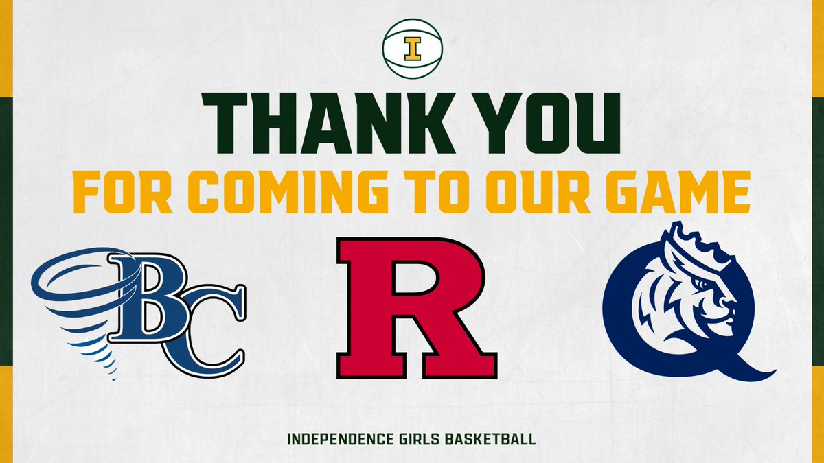 IndependenceGBB's tweet photo. Thank you to Rutgers, Queens, and Brevard for checking our girls out last night!
#indyhoops | #EmptyYourBucket https://t.co/zNFfQbdrlL