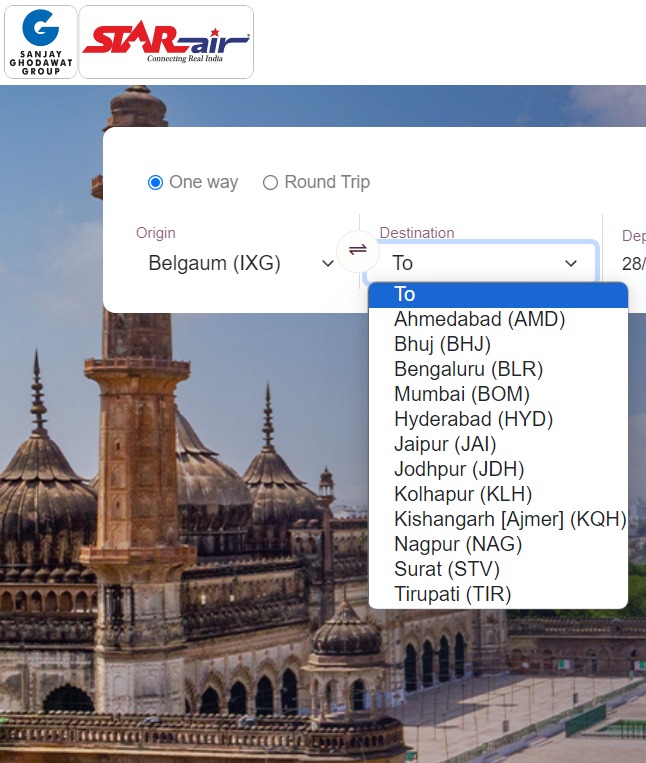 Can you tell us to which cities from this list @officialstarair airline operates one-stop flights from/to Belagavi Airport #Belagavi #BelagaviAirport #Starair