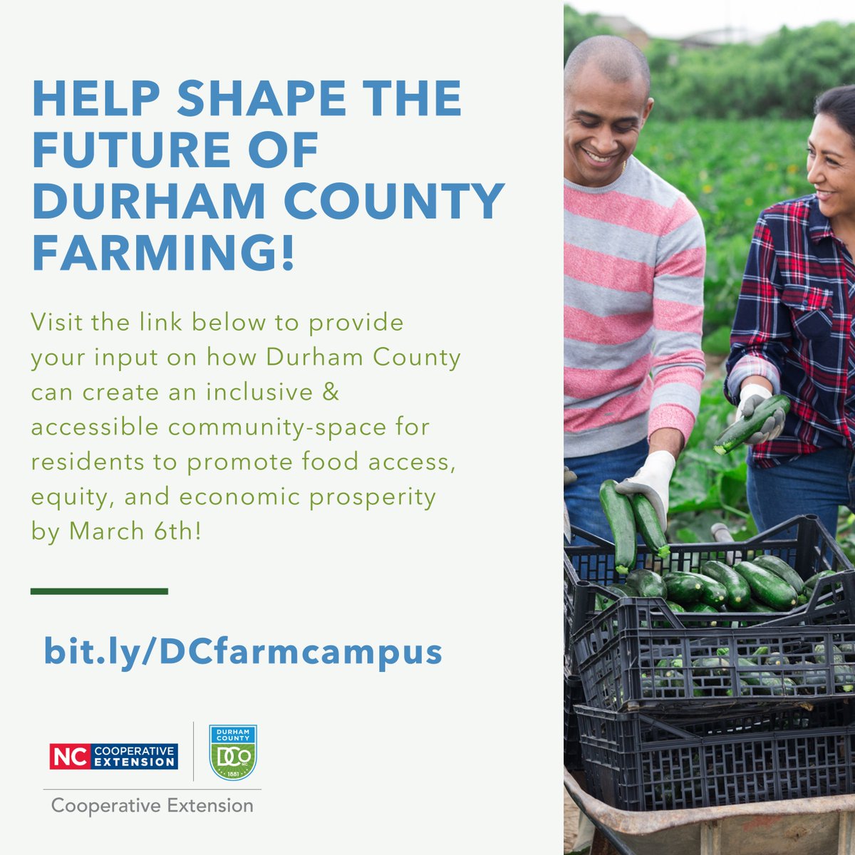 Help shape the future of Durham County Farming!