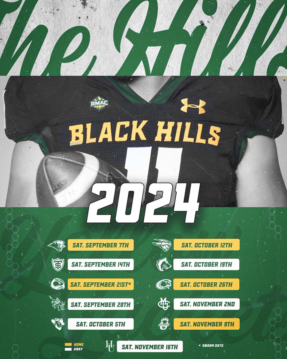 𝙄𝙏'𝙎 𝙃𝙀𝙍𝙀 ‼️🏈

The first look at our 2⃣0⃣2⃣4⃣ slate.

📆: bit.ly/3QLu7sB

#ClimbTheHills x #WeOverMe