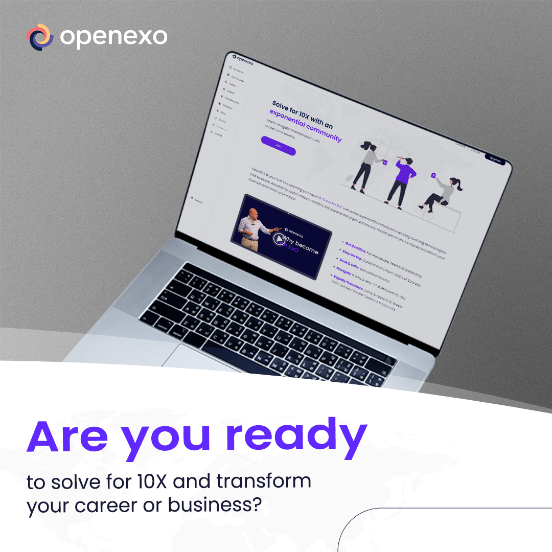 Ready to supercharge your career or business with 10X impact? 🔥 

Get the ExO Pass: hubs.la/Q02mvtZ-0 

#ExponentialSuccess #InnovateWithOpenExO #SolveFor10X #OpenExO #BusinessTransformation #ExponentialThinking