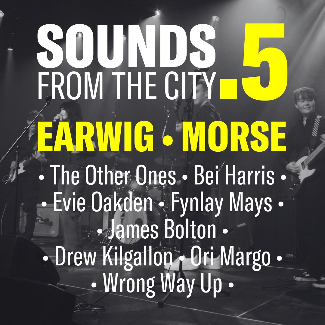 Sounds from the City is back this March! Join us for an amazing showcase of up and coming talent from the south coast's music scene and welcome Morse and Earwig back to the stage. Tickets can be purchased on Brighton Dome's website brightondome.org/whats-on/VtM-s… @brightdome