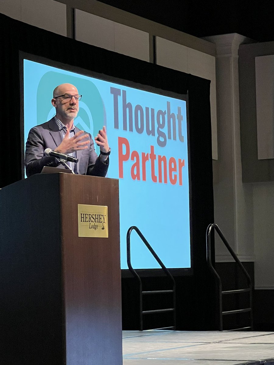 “AI as a thought partner not a work doer.” - Greg Kulowiec, Keynote at the # MLC24.  Happening now in Hershey, PA.