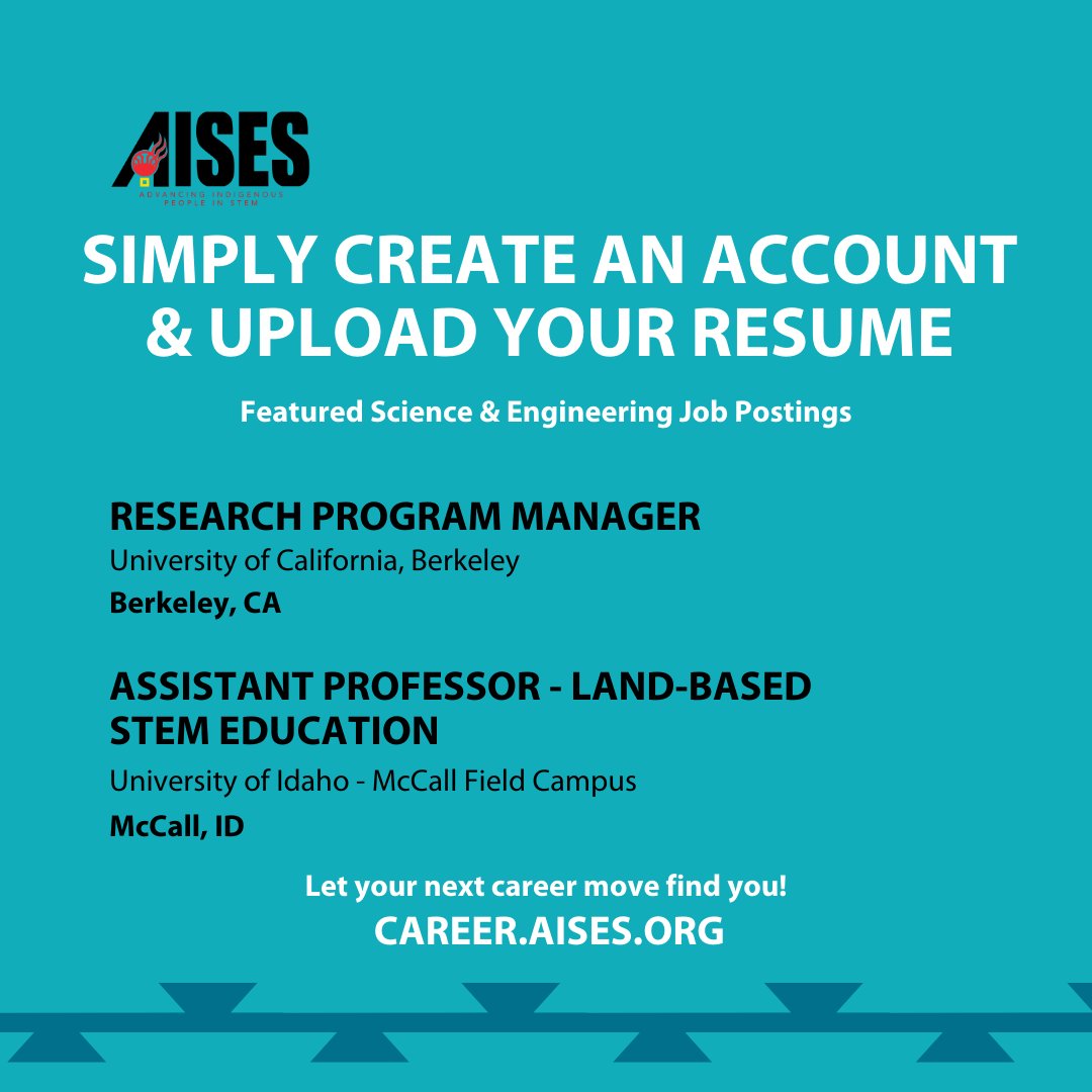 🚀 Elevate your career! 🌟 Upload your resume and get discovered by top STEM partners scouting talent. Your next big career move could be just a click away! 💼✨ Learn more ➡️ link below: careers.aises.org